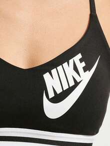 Áo ngực thể thao nữ Nike Indy nhẹ, thoáng khí, có đệm IM9923-010 - Đen và trắng - Xem 4