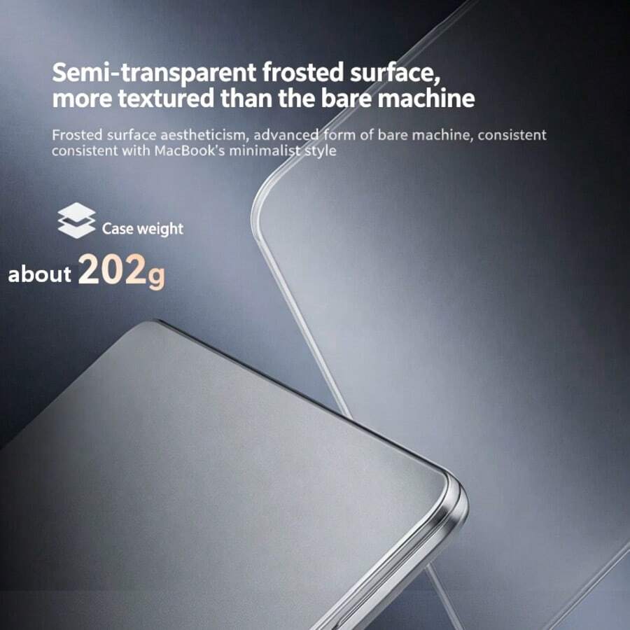 Ultra-Thin PC Material Protective Case Suitable For MacBook, Designed With Ventilation Holes, Anti-Fingerprint, Anti-Scratch, Anti-Oxidation Laptop Cover