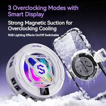 NEW Semiconductor Magnetic Cooler With Temperature Display Radiator Fast Heat Dissipation For Phones Gaming Tablet Cooling Pad - Multicolor - View 1