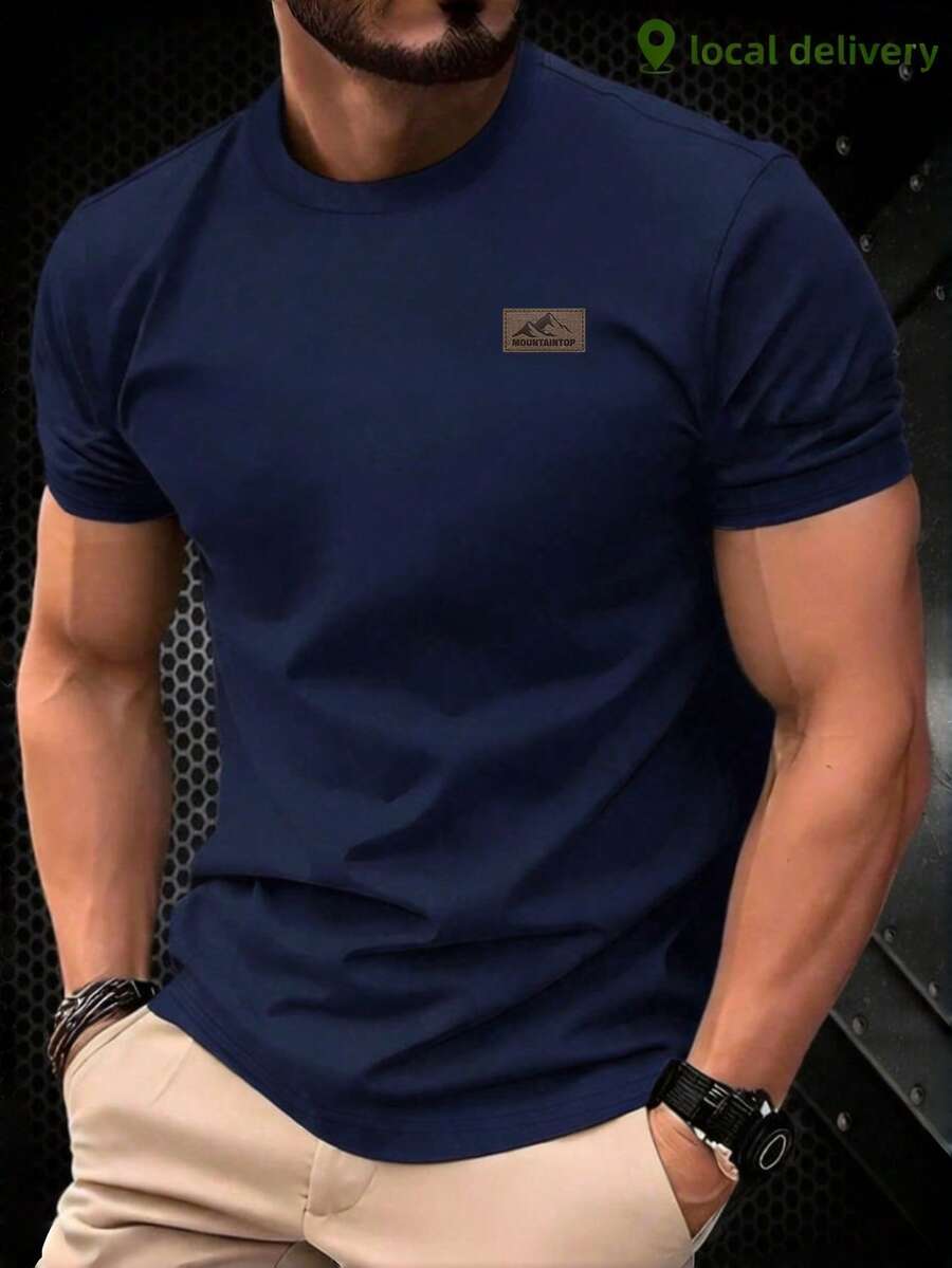 Summer Men's Crew Neck T-Shirts Gym Leisure Vacation High Quality Men's Shirts Fashion Prints Y2K Men's Clothing Festival Sweatshirt Men's Sets Men's Gifts Local Mexico - 藍色 - 查看 1