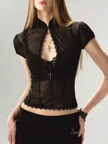 Women Tops - Black - View 3