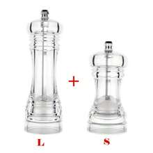 1pc Manual Pepper Grinder, Adjustable Coarseness, Convenient To Use For Grinding Peppercorns, Chili Peppers, Sea Salt - Clear - View 15