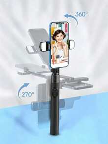 Selfiestick & Tripod Head - Black - View 5