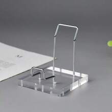 Metal Rod Acrylic Base Crystal Mineral Specimen Display Stand, Suitable For Home & Office Decor, Perfect Holiday Gift - 1PC - View 4