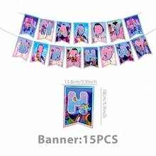 Kids Cute Cartoon Witch Hunting Themed Birthday Party Decorations, Includes Paper Plates, Napkins, Tablecloth, Cups, Utensils And Other Party Supplies - Multicolor - View 16
