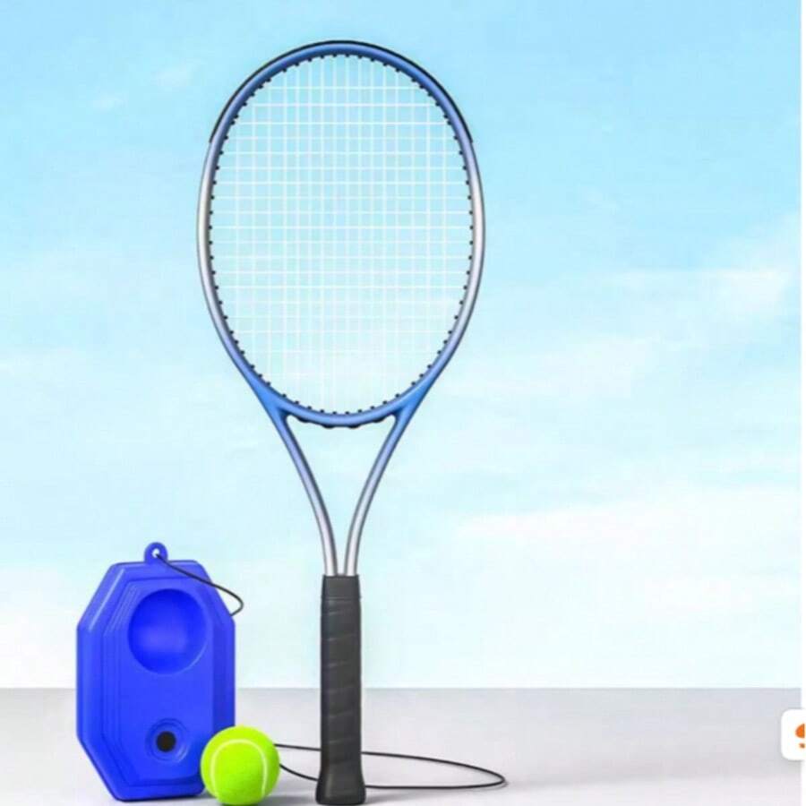 Tennisträningsset med elastiskt rep, allt-i-ett automatisk rebound-tennisträningsutrustning för nybörjare och barn - Multifärgad - Visa 1