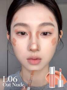 JOOCYEE Rubor líquido de piel de huevo, tinte suave, se mezcla sin problemas, aplicación precisa, crea un aspecto de maquillaje radiante - #L06 Avena Desnuda - Ver 3