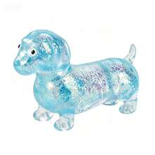 4 Pcs Anxiety Squishies Fidget Toys - Upgraded Sparkly Dachshund Gel Stretch Ball, Cute Mini Sausage Dog Stress Relief Toy With Face, For Kids And Adults - 藍色 - 查看 6