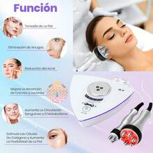 Máquina de Radiofrecuencia Facial Corporal, Instrumento de Belleza Antiarrugas Multifuncional con Sistema RF, La Piel Arrugas/Pecas/Granos/Removedor de Acné y Las Bolsas de Los Ojos - 1 - Ver 4