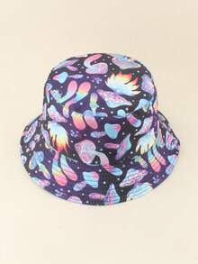 Mũ xô unisex hai mặt in họa tiết nấm thời trang mới năm 2026, phong cách Hip Hop Y2K. - A - Xem 17