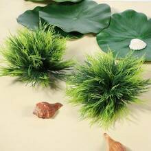 2pcs Artificial Aquarium Plants - Fresh Green Plastic Aquarium Decor, Assorted Sizes, PVC Material, Ideal For Aquatic Pet Lovers, Fish Tank Accessories - Happy Aquarium - View 5