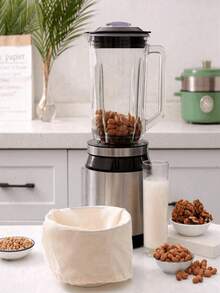 Reusable Cheesecloth | Multi-Purpose Kitchen Filter Gauze | Suitable For Filtering Coffee, Cold Brew Coffee, Soy Milk, Tofu, Butter, Cheese, And Fruit Juice | Unbleached Hemming Design, Lock-Stitched Edges, Easy To Clean | Handles - White - View 8