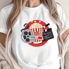 Printed T-Shirt For Men And Women - 白色 - 查看 1