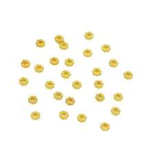 100-1000顆 4mm 金屬雪花隔珠，保色隔珠，金屬手工配件，適用於DIY手工珠寶、珠寶製作、手鍊、項鍊、耳環、髮夾材料 - 一袋 - 查看 21