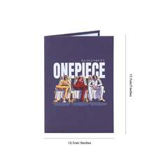 Miniso Tarjeta de felicitación 3D desplegable de la de Marineford de One Piece, escena de anime con Luffy, Ace y los Almirantes, invitación para fiesta de cumpleaños infantil, tarjeta coleccionable multiusos con sobre - A - Ver 9