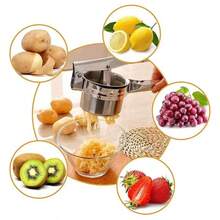 1pc Stainless Steel Thick Potato Masher With Silicone Handle Manual Potato Masher - Multicolor - View 3