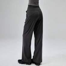 Women Tops - Black Long-sleeved Shirt With Supportive Chest Pads - View 3
