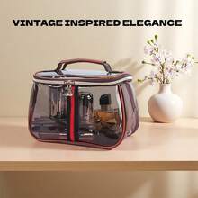 Waterproof Retro New Large Capacity Waterproof Handbag, Fashionable And Luxurious High-End Cosmetic Bag/Toiletry Bag - 無色 - 查看 6
