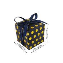 10pcs Gold Polka Dot Gift Boxes With Satin Ribbon Bows, 3 Colors Candy Boxes Suitable For Weddings, Bridal Showers, Birthday Parties - Polka Dot Candy Box - View 4
