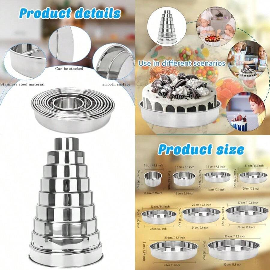 Cake Rings - Silver - View 1