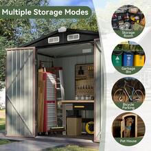 6.2x4 FT Shed Outdoor Storage Shed With Lockable & Slooping Roof Metal Garden Shed Backyard, Patio, Poolside JJYN - 1 - View 3