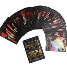 55pcs/Box Cute Cartoon Anime Playing Cards, English Version Board Game Cards, Party Entertainment Cards, 3 Color Styles Available - View 2