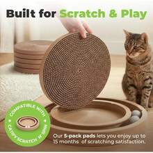 Catify Cat Scratcher, Fun Interactive Scratchers, Posts, Poles, Claw , Furniture Saver Indoor Play Support Natural Cat Behav - 尺寸如圖所示 - 查看 2