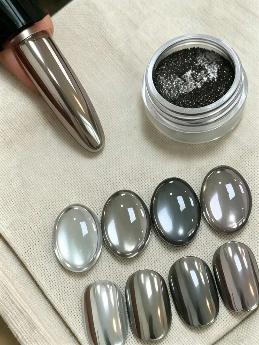 1 buah Bubuk Kuku Hitam Mengkilap, Bubuk Manikur Prancis, Bubuk Glitter Kuku Super Mengkilap, Tekstur Halus, Cocok untuk Seni Kuku, Ramah untuk Pemula dan Teknisi Kuku Profesional - MultiWarna - View 1