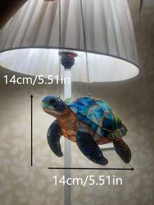 1pc Acrylic Sea Turtle Sunshade - Stained Glass Effect, Ocean Theme Hanging Decoration, Suitable For All Seasons, Home Decor, Room Decor, Office Desk Ornament, Wedding, Party, Balcony, Unique Home And Garden Arrangement, Gift For Women, Mother's Day Gift, Gift For Male And Female Classmates, Graduation Season Gift, Garden Decor, Outdoor Garden Decoration - Multiple Styles - View 1