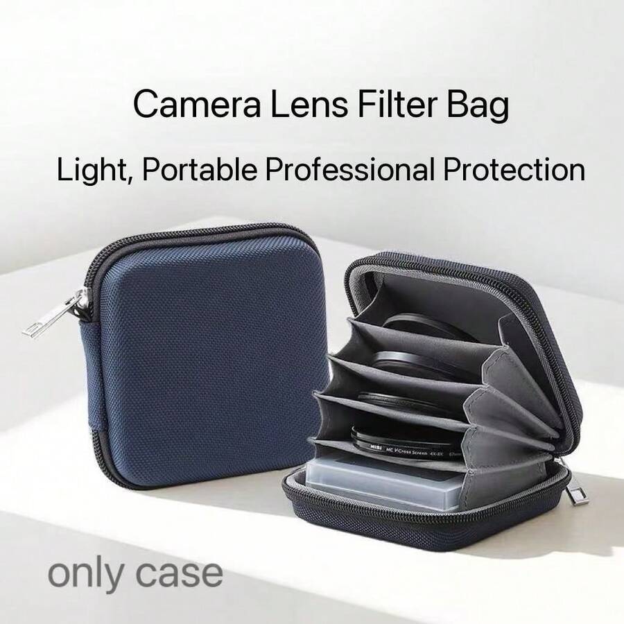 Sac de rangement circulaire pour filtre Dandelion, étui pour filtre d'appareil photo, support de filtre UV anti-poussière et antichoc, rentrée scolaire - Voir 1