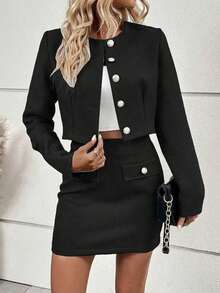 Women Midi Dresses - Black - View 6