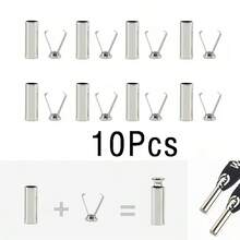 3/5/6/9/10Pcs Metal Bell Cord Clasp Clip Bell Cord Stopper Cap Bell Buckle Hoodie Cap Cord Clothing Buckle - Multicolor - View 22