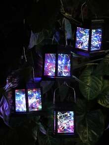 太陽能銅線蠟燭燈，防水戶外吊燈，仿真蠟燭，燈籠，露台燈，花園，別墅，裝飾，復古，氛圍燈，陽台裝飾，太陽能銅線蠟燭燈 - 吊燈 - 查看 5