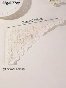 1 chiếc băng đô nữ, kiểu Pháp thanh lịch với họa tiết hoa hướng dương, phụ kiện tóc co giãn phù hợp cho sử dụng hàng ngày, dự tiệc, đi biển. - Màu be - Xem 5