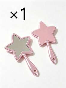1 pieza Espejo de mano con forma de estrella chapado en electro – Adecuado para maquillaje, peinado y otros usos; Ideal para salones de belleza, tiendas de cosméticos, uso doméstico, desplazamientos diarios y viajes de negocios. - Multicolor - Ver 13