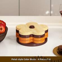 1 Set de Posavasos con Forma de Flor, Resistente al Calor y Antideslizante, Protector de Mesa de Cocina y Comedor para Platos, Tazones, Tazas, Versátil y Creativo - Granate - Ver 12