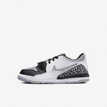 Adidas JORDAN小童低筒透氣經典運動籃球鞋 - 黑白色/灰色 - 查看 3