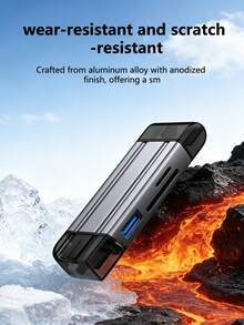 Lector de tarjetas de interfaz dual de alta velocidad, USB-A & Tipo-C, adaptador multifunción SD/TF, compatible con todos los dispositivos - Versión mejorada - Ver 2
