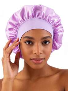 Women's Satin Sleep Cap, Soft Silk Sleep Hat Suitable For Curly Hair, Adjustable Sleep Hair Cap Fits Various Hairstyles - Multicolor - View 17