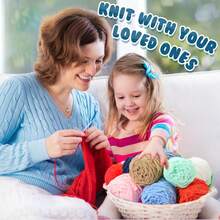 1 Roll 90-100g Ombre Colored Soft & Warm Handmade Knitting Yarn, Suitable For Scarves, Dolls, Blankets - Each Ball Weighs Approximately 90g-100g. - View 3