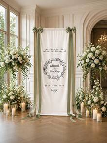 Custom Wedding Welcome Sign, Wedding Fabric Welcome Sign, Modern Wedding Welcome Banner, Custom Fabric Wedding Banner, Bohemian Style Wedding, Bridal Shower Sign, Personalized Name Wedding Sign, Simple Welcome Sign, Fabric Welcome Sign, Wedding Decoration, Custom Fabric Wedding Sign, Personalized Party Decoration, Fabric Sign, Wedding Welcome Sign - Multicolor - View 6
