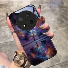 Funda de cristal para teléfono Magic Lite, de alto valor estético, exquisita, animada, linda, juguetona, creativa, caricaturesca,, sencilla, moderna, texturizada, suave y linda, diseño único, de nicho, versátil, atemporal, estilo americano, juvenil, amortiguadora, antideslizante, ligera, elegante, duradera, resistente a las manchas, casual, resistente a la suciedad, peculiar, simple, única, protectora, regalo para chicas, estampado retro, colorida, adecuada para parejas, para amigos, 508. - Negro - Ver 5