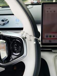 Bowknot Car Steering Wheel Decor Chain, Personalized Car Interior Accessory Pendant - A - View 8