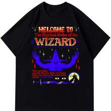 Printed T-Shirt For Men And Women - Black - View 1
