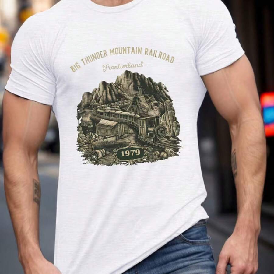 Printed T-Shirt For Men And Women - 白色 - 查看 1