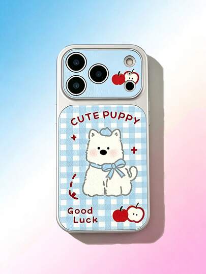 1 ốp lưng điện thoại vân da Apple Westie cho iPhone 17 Pro Max, ốp bảo vệ phủ kín ống kính cá nhân hóa dễ thương cho iPhone 16 Pro, 15 Pro
