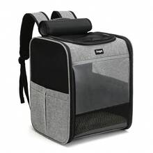 DOGAT Pet Carrier Backpack For Cats Small Dogs Foldable Breathable Mesh Travel Bag With Multiple Carry Options For Vet Visits Walks Weekend Trips Up To 7kg Grey - Grey - View 2