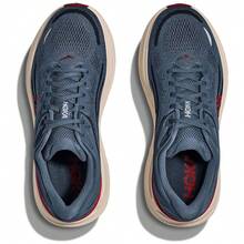 Men's HOKA Bondi 9 Thunder Cloud/Vermillion (1162011-TDRC) - 藍色 - 查看 4