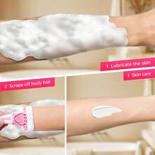 Pisau Cukur Manual Wanita 3 Lapis - Pisau Cukur Penghilang Bulu yang Halus - Cocok untuk Area Seperti Kaki, Ketiak, Garis Bikini, dll. - Hadiah Sempurna untuk Liburan dan Aktivitas Luar Ruangan Seperti Pantai, Berkemah, dan Bepergian - 1 gagang + 10 mata pisau - View 4
