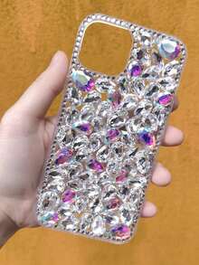 奢华闪亮宝石钻石手机壳，兼容三星 Galaxy S22 S23 S24 Ultra A12 A13 A14 A52 A53 A72 A23 A34 和 11 12 13 14 15 Plus 16 Pro Max，防震保护后盖 - 彩色 - 查看 7
